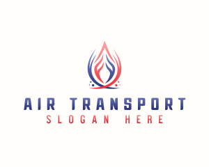 Heating Cooling HVAC logo design