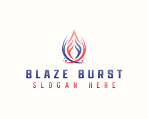 Heating Cooling HVAC logo design