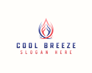 Heating Cooling HVAC logo design