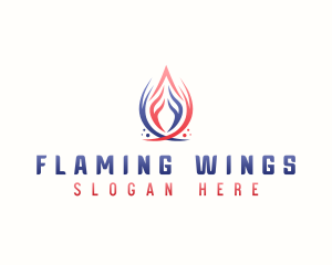 Heating Cooling HVAC logo design