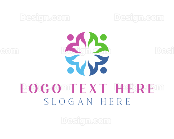 Colorful Floral Team Logo