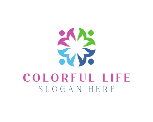 Colorful Floral Team logo design