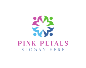 Colorful Floral Team logo design