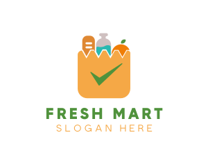Grocery Bag Checkmark logo