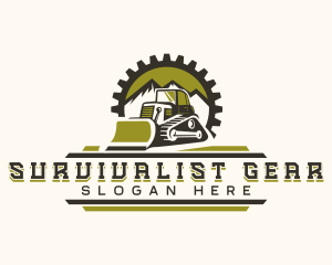 Bulldozer Industrial Machinery logo design