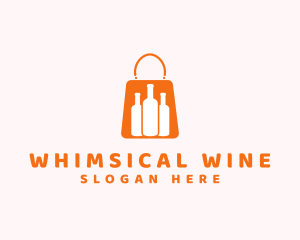 Wine Shopping Bag logo design