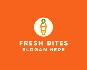 Modern Fresh Carrot logo design