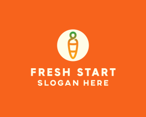 Modern Fresh Carrot logo design