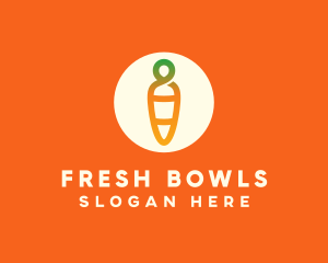 Modern Fresh Carrot logo design