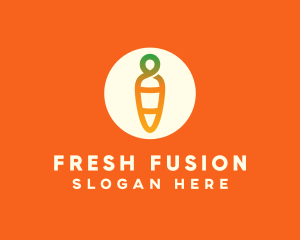 Modern Fresh Carrot logo design