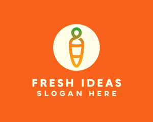 Modern Fresh Carrot logo design