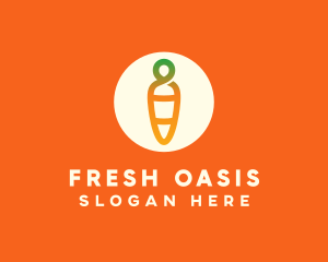 Modern Fresh Carrot logo design