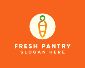 Modern Fresh Carrot logo design