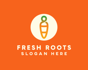 Modern Fresh Carrot logo design