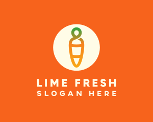 Modern Fresh Carrot logo design