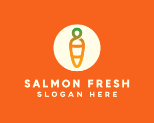 Modern Fresh Carrot logo design