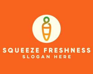 Modern Fresh Carrot logo design