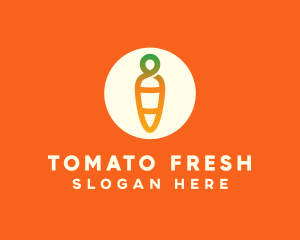 Modern Fresh Carrot logo design