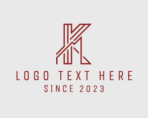 Industrial Factory Letter K logo
