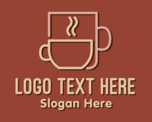 Java - Minimalist Coffee Cups logo design