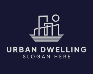 Gray Building Apartment logo