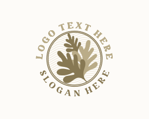 Rustic Leaf Plant Logo