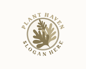 Rustic Leaf Plant logo design