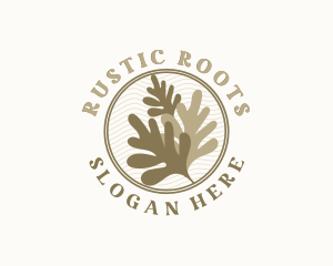 Rustic Leaf Plant logo design