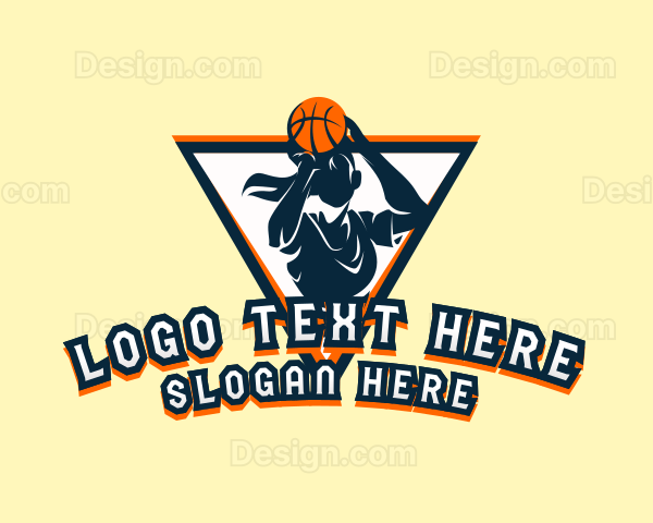 Female Basketball Athlete Logo