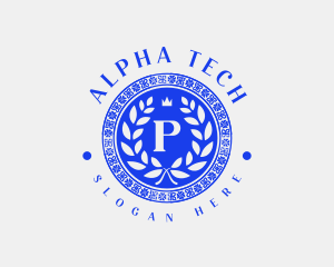 Greek Rho Crown logo design