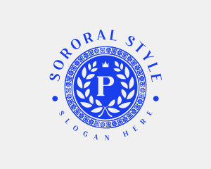 Greek Rho Crown logo design