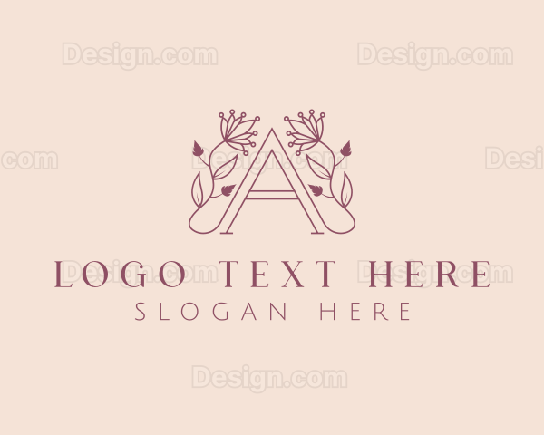 Elegant Floral Letter A Logo