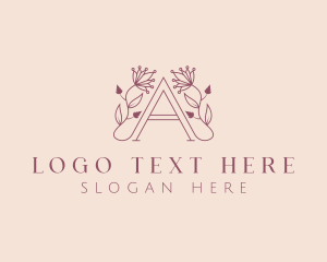 Elegant Floral Letter A logo