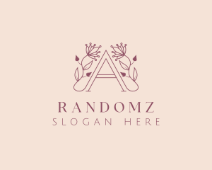 Elegant Floral Letter A Logo