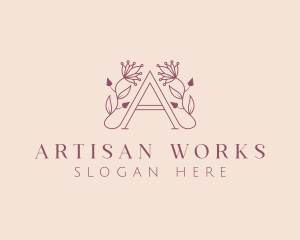 Elegant Floral Letter A logo design