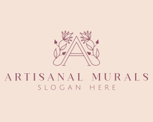 Elegant Floral Letter A logo design