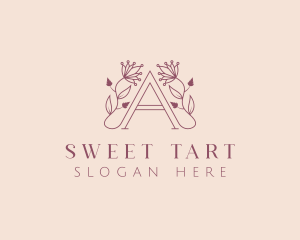 Elegant Floral Letter A logo