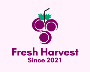 Grape Fruit Juice  logo design