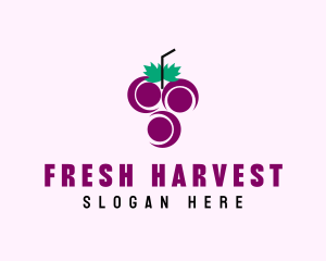 Grape Fruit Juice  logo design