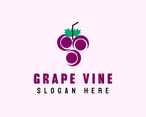 Grape Fruit Juice  logo design