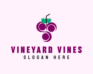 Grape Fruit Juice  logo design