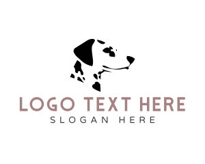 Monochrome Dalmatian Dog logo