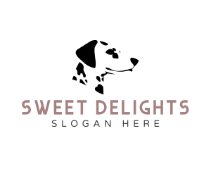 Monochrome Dalmatian Dog logo