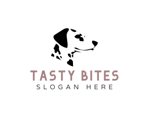 Monochrome Dalmatian Dog logo