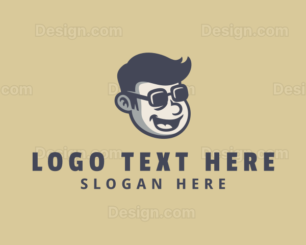 Retro Sunglasses Man Logo