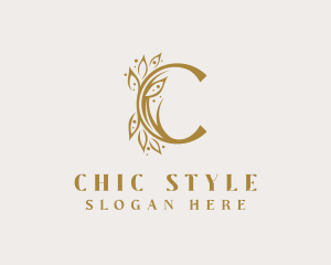 Luxe Botanical Letter C logo design