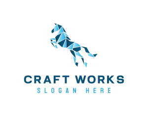 Gradient Horse Craft logo design