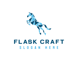 Gradient Horse Craft logo design