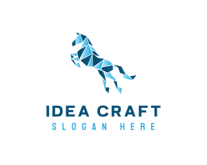 Gradient Horse Craft logo design