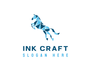 Gradient Horse Craft logo design